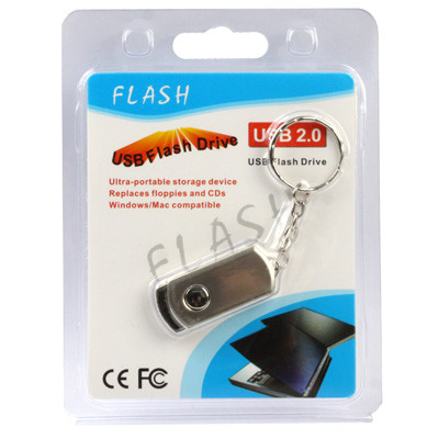 Mini disque flash USB 2.0 série métallique avec porte-clés (4 Go) SM234B1749-07