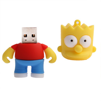 Le Simpsons Bart Shape Silicone USB2.0 disque Flash, spécial pour toutes sortes de cadeaux de fête (8 Go) ST250C504-06