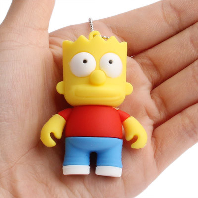 Le Simpsons Bart Shape Silicone USB2.0 disque Flash, spécial pour toutes sortes de cadeaux de fête (8 Go) ST250C504-06