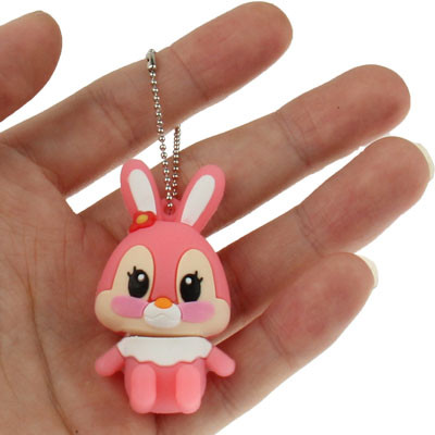 Disque flash USB 2.0 en silicone, style lapin de dessin animé, spécialement conçu pour tous les types de cadeaux du Festival, rose (8 Go) SH283C956-05