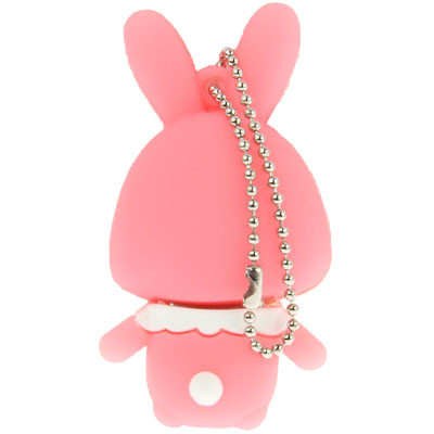 Disque flash USB 2.0 en silicone, style lapin de dessin animé, spécialement conçu pour tous les types de cadeaux du Festival, rose (8 Go) SH283C956-05