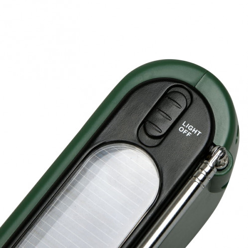 Radio AM / FM à dynamo / solaire avec lampe de poche (RD332) (vert) SH0003848-011