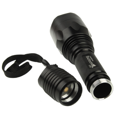 SuterFire C10 400LM LED lampe de poche, CREE Q5 LED haute puissance, 5 modes, lumière blanche, longueur: 16cm (noir) SH141B1173-05