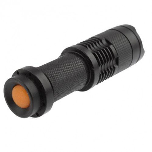 Lampe torche à objectif zoom SK68 180lm, LED CREE Q3-WC, 1 mode, lumière blanche, avec clip (noir) SH01531972-012
