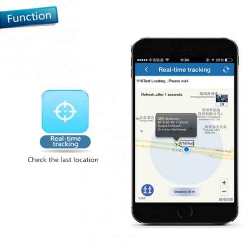 REACHFAR RF-V20 7 en 1 multifonctionnel GPS Tracker avec Power Bank (Noir) SR022B713-033
