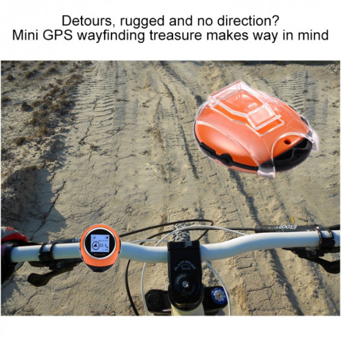 Trousseau de poche Mini GPS Navigation USB Rechargeable Location Finder Tracker pour l'escalade de voyage en plein air (Orange) SH118E1544-09