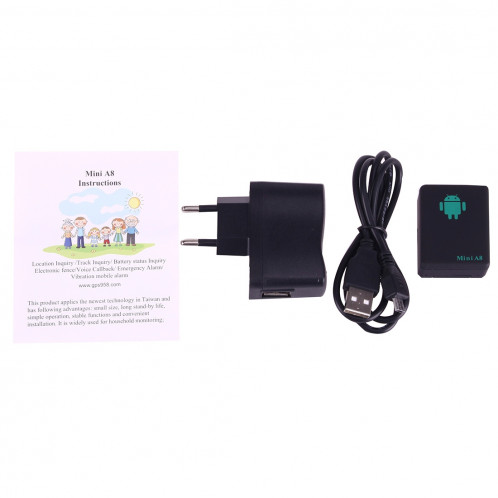 TRACKER Mini A8 temps réel 4 bandes Global Locator GSM / GPRS Tracer Tracking Device pour personnel (Noir) ST0143513-010
