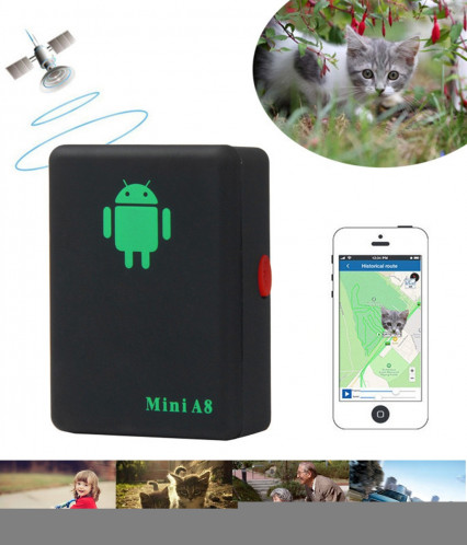 TRACKER Mini A8 temps réel 4 bandes Global Locator GSM / GPRS Tracer Tracking Device pour personnel (Noir) ST0143513-010