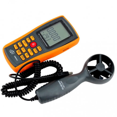 Bémetech GM8902 2,6 pouces écran LCD Digital Wind Meter Anemometer (jaune) SB0036442-06