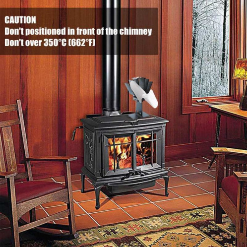 YL501 Ventilateur de poêle à chaleur écologique pour poêles à bois / gaz / granulés (rose rouge) SH33RR944-011