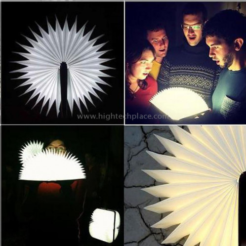 FS-LED01 500 lumens Creative LED Flip Origami Book Lamp Nightlights, Warm White Light + White Light SF04867-015