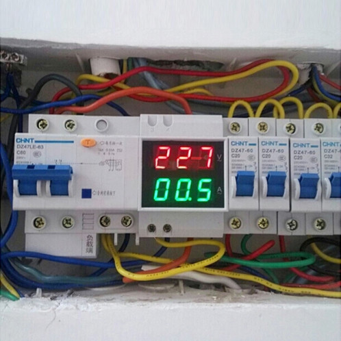 D52-2042 Ampèremètre de voltmètre à affichage à LED de 0,5 pouce 2 en 1 SH056018-08