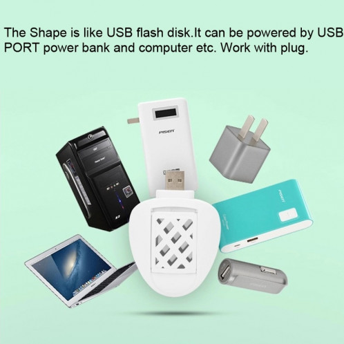 Tueur de moustique électrique alimenté par USB portatif (Cyan) ST963Q1375-08