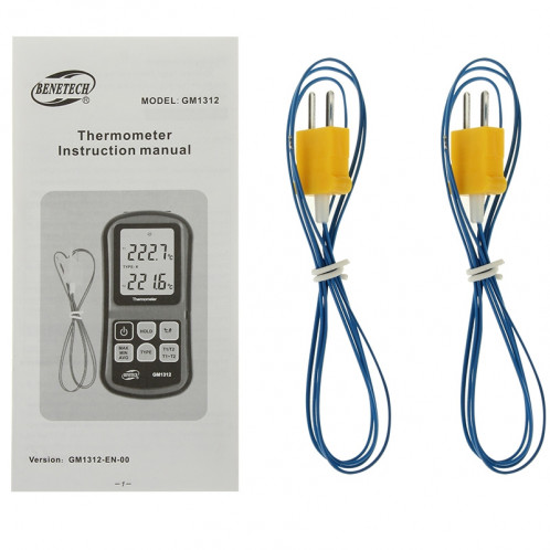 Thermomètre à thermocouple à écran LCD BENETECH GM1312 de 2,4 pouces Mesure de type J, K, T, E, N et R, plage de mesure:-50 ~ 300C SB52541254-07