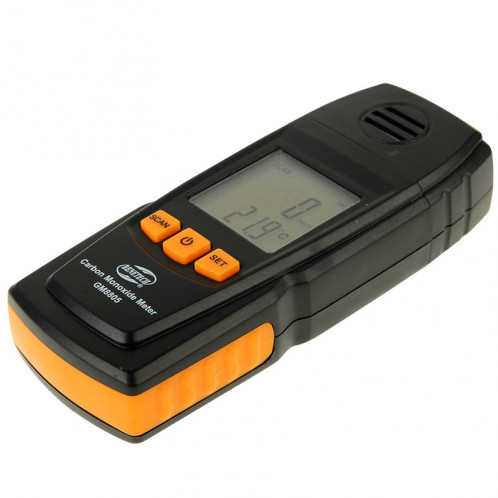 Appareil de contrôle de détecteur de mètre de détecteur de moniteur de monoxyde de carbone CO de moniteur d'affichage à cristaux liquides BENETECH GM8805, plage de mesure: 0-1000ppm (noir) SB52561736-07