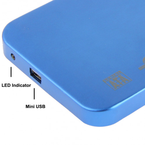 Boîtier externe SATA HDD 2,5 pouces, taille: 126 mm x 75 mm x 13 mm (bleu) S2506L928-07