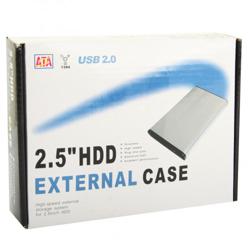 Boîtier externe SATA HDD 2,5 pouces, taille: 126 mm x 75 mm x 13 mm (bleu) S2506L928-07