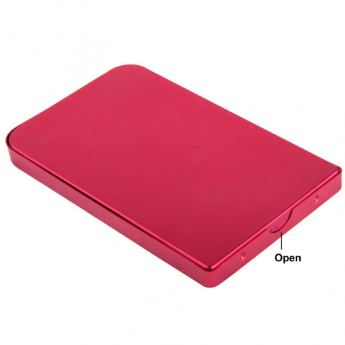 Boîtier externe SATA HDD 2,5 pouces, taille: 126 mm x 75 mm x 13 mm (rouge) S2506R492-07