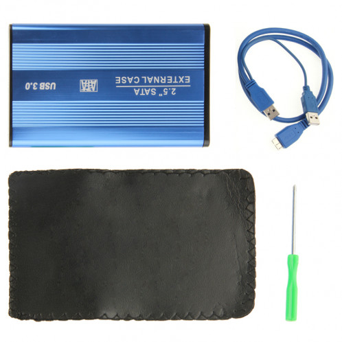 Boîtier externe HDD SATA à haute vitesse de 2,5 pouces, prise en charge USB 3.0 (bleu) SH519L619-08