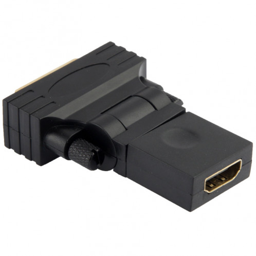 360 degrés de rotation plaqué or DVI 24 + 1 broches mâle à 19 broches HDMI adaptateur femelle SH00011211-04