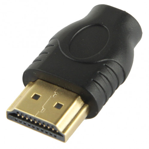 Adaptateur HDMI 19 broches mâle vers micro HDMI femelle plaqué or (noir) SH00111984-04