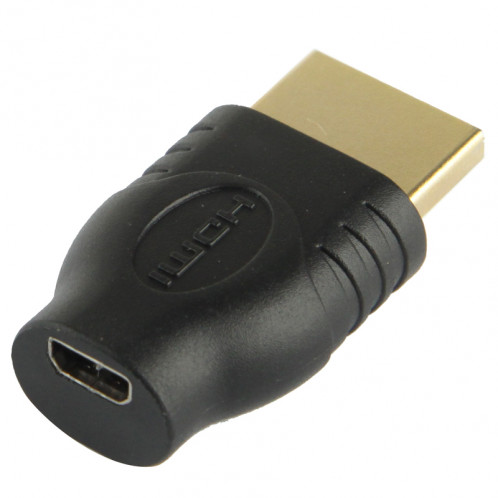 Adaptateur HDMI 19 broches mâle vers micro HDMI femelle plaqué or (noir) SH00111984-04