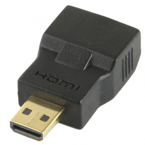 Adaptateur Micro HDMI Mâle vers Micro HDMI Femelle Plaqué Or (Noir) SH00141557-04