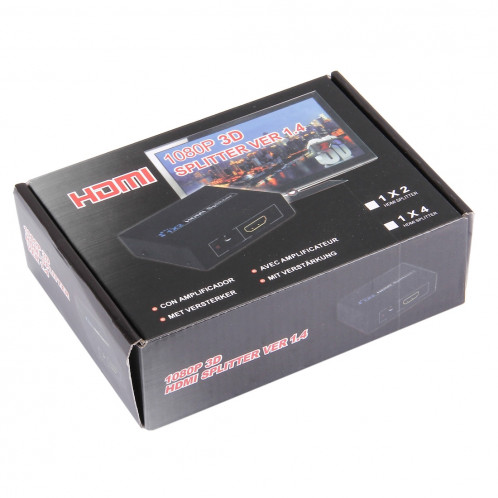 HDV-9812 Splitter HDMI V1.4 Mini HD 1080P 1x2 pour HDTV / STB / DVD / Projecteur / DVR SH00361049-09