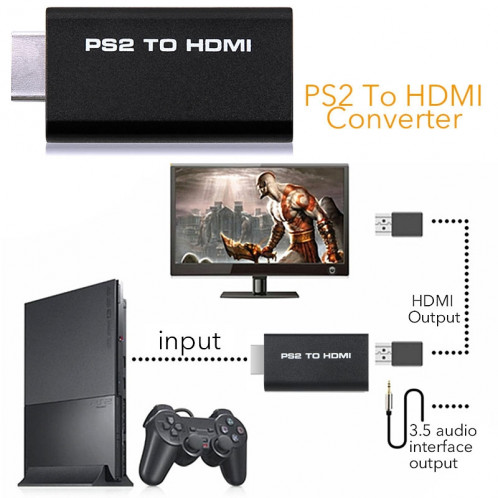 Adaptateur de convertisseur numérique audio Mini PS2 vers HDMI Box SH003963-07