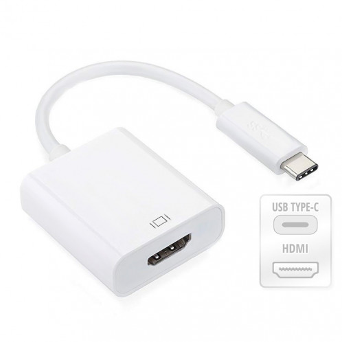 15cm USB-C / Type-C Câble adaptateur femelle 3.1 mâle vers HDMI, pour Macbook 12 pouces / Chromebook Pixel 2015 SH0046790-06