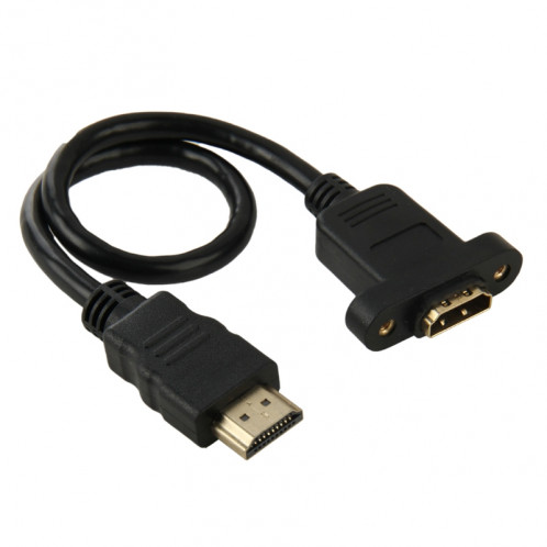 Câble adaptateur femelle HDMI (Type-A) de 30 cm à HDMI (type A) avec 2 trous de vis SH00491227-03