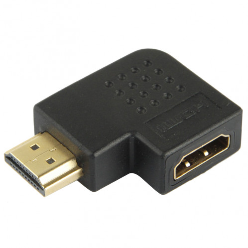 Adaptateur HDMI 19 broches mâle vers HDMI 19 broches femelle avec angle de 90 degrés (noir) SH372A717-04