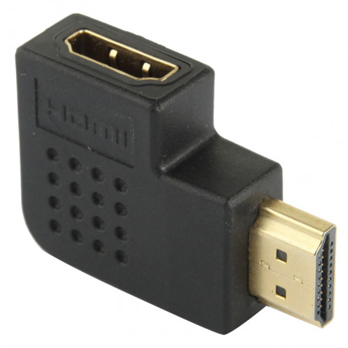 Adaptateur HDMI 19 broches mâle vers HDMI 19 broches femelle avec angle de 90 degrés (noir) SH372A717-04