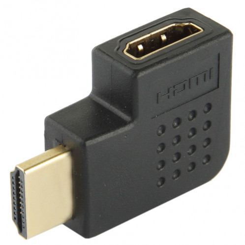 Adaptateur HDMI 19 broches mâle vers HDMI 19 broches femelle avec angle de 90 degrés (noir) SH372A717-04