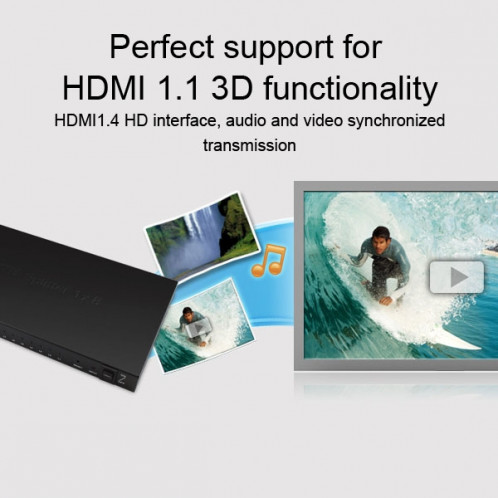 Mini HD 1080P 1x4 HDMI V1.4 Splitter pour HDTV / STB / DVD / Projecteur / DVR SH05601192-010