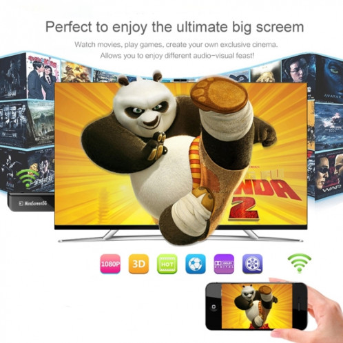 Dongle d'affichage WiFi MiraScreen / Dongle récepteur d'affichage DLNA Miracast Airplay (noir) SH13441988-019