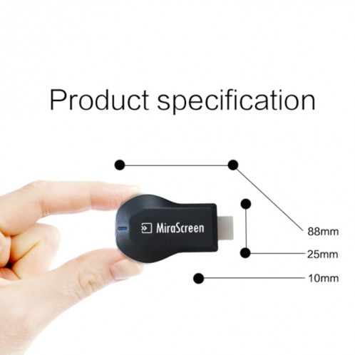 Dongle d'affichage WiFi MiraScreen / Dongle récepteur d'affichage DLNA Miracast Airplay (noir) SH13441988-019