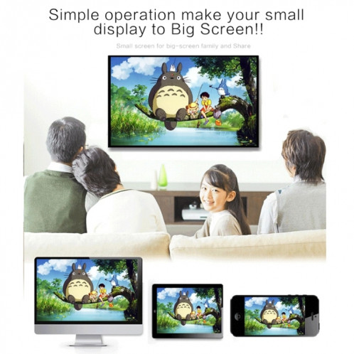 Dongle d'affichage WiFi MiraScreen / Dongle récepteur d'affichage DLNA Miracast Airplay (noir) SH13441988-019