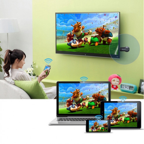 Dongle d'affichage WiFi MiraScreen / Dongle récepteur d'affichage DLNA Miracast Airplay (noir) SH13441988-019