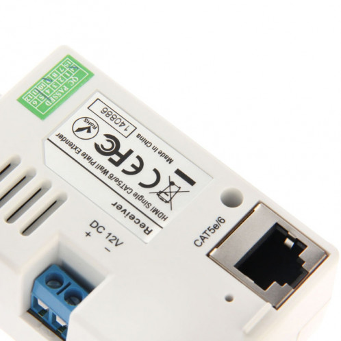 Extension de plaque murale simple HDMI Cat5e / 6 50 mètres () (blanche) SH561W153-011