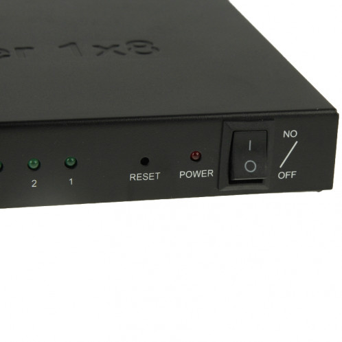 V1.4 Full HD 1080P 1 x 8 Splitter amplificateur HDMI, support 3D (noir) SH301B1370-012