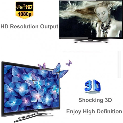 V1.4 Full HD 1080P 1 x 8 Splitter amplificateur HDMI, support 3D (noir) SH301B1370-012