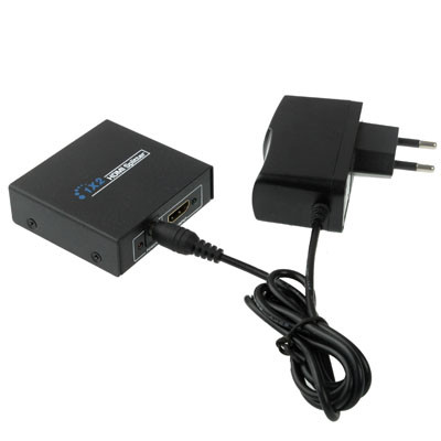 V1.4 1x2 Splitter amplificateur mini HDMI, support 3D et Full HD 1080p (noir) SH30171989-05