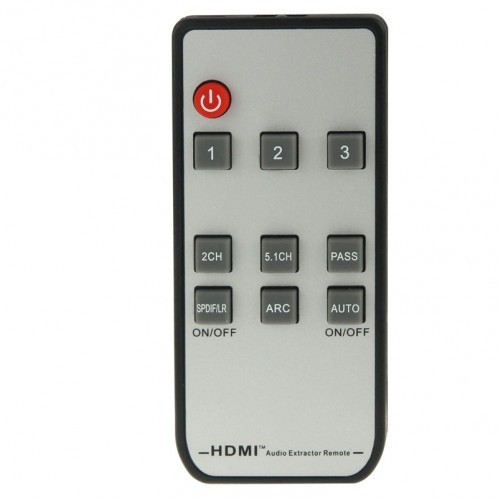 Extracteur audio HDMI / MHL à 3 ports avec télécommande infrarouge, réglage EDID audio 4K ARC 5.1 canaux / PASS / 2 canaux SH58001619-08