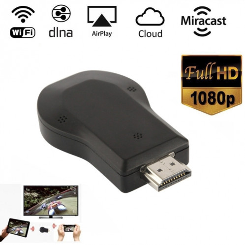 M2 Android 1080P Ezcast HDMI Dongle / HDMI AirPlay DLNA WIFI Displayer Receiver pour Android OS / iOS / MAC OS / Windows, Prise en charge du partage en ligne sur l'écran TV WIFI (Noir) SH6003966-07