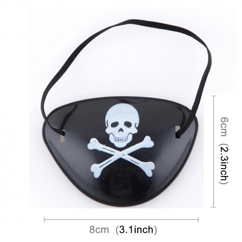 5 PCS Halloween Props Patchs en plastique pour les yeux de pirate, livraison de motifs aléatoires (noir) SH0332324-07