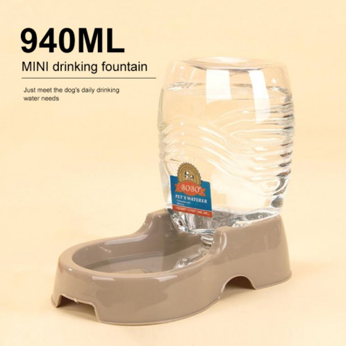Distributeur d'eau potable automatique utilitaire Bouteille détachable avec mangeoire pour chats et chiens ， Livraison de couleurs aléatoires SH06171124-07