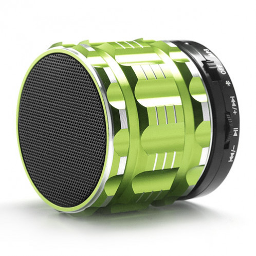 Haut-parleur portable stéréo Bluetooth S28 en métal avec fonction d'appel mains libres (vert) SH028G856-011