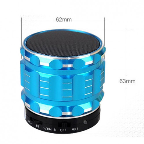 Enceinte portable stéréo Bluetooth S28 en métal avec fonction d'appel mains libres (bleu) SH028L194-011