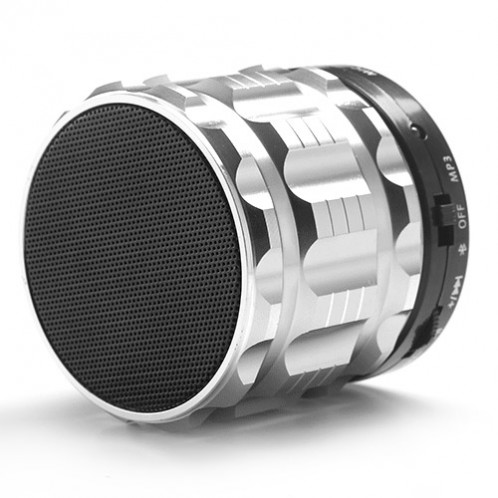 S28 Enceinte portable stéréo Bluetooth avec fonction mains libres (argent) SH028S87-011